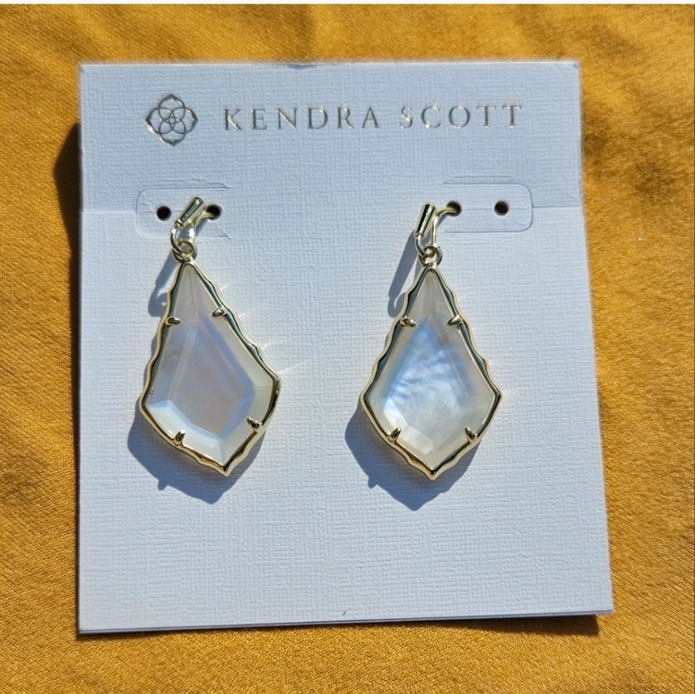 Kendra Scott Iridescent Gold Frame Earrings